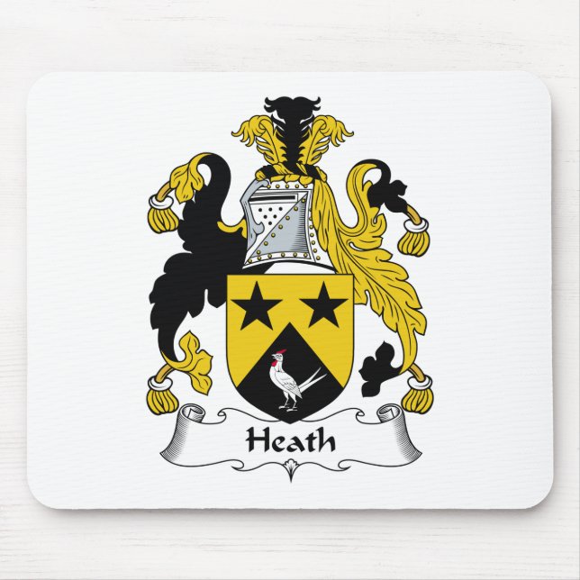 Heath Family Crest Mouse Mat (Front)