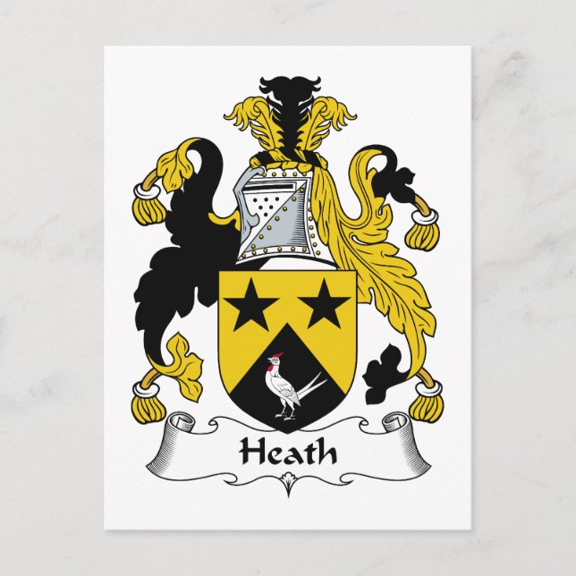 Heath Family Crest Postcard (Front)