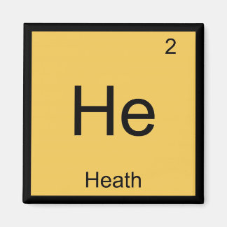 Heath Name Chemistry Element Periodic Table Magnet