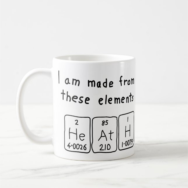 Heath periodic table name mug (Left)