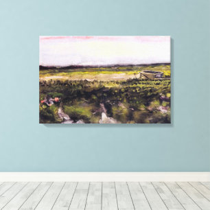 Heath with a Wheelbarrow by Vincent van Gogh Canvas Print