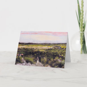 Heath with a Wheelbarrow by Vincent van Gogh Card