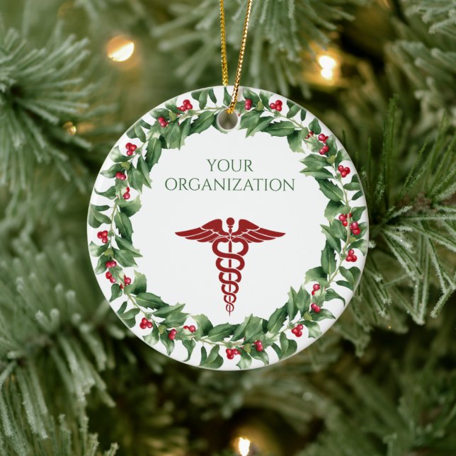 Heathcare Hospital Custom Holiday  Ceramic Tree Decoration (Tree)