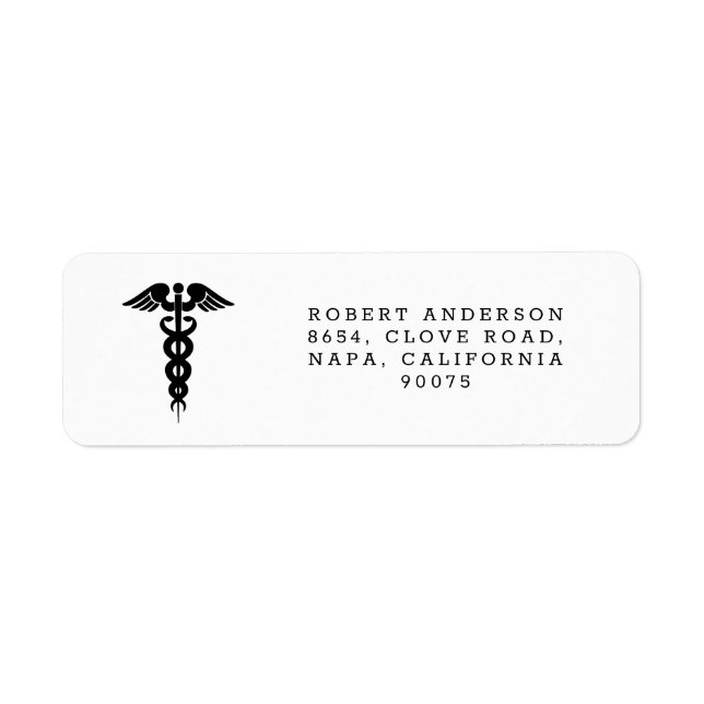 Heathcare Icon Doctor's Graduation Return Address (Front)