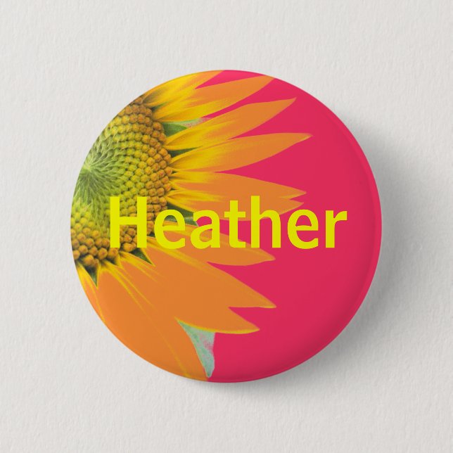 Heather 6 Cm Round Badge (Front)