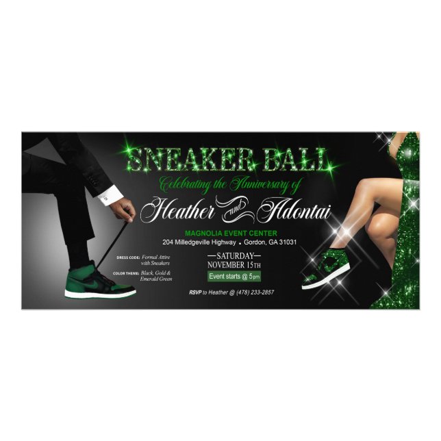 Heather & Adontai Anniversary invite (Front)