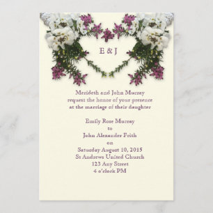 Heather and Heart Invitation