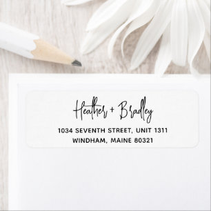 Heather Elegant Black White Minimal Modern Wedding