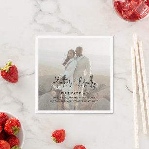 Heather Elegant Minimal Modern Wedding Napkin