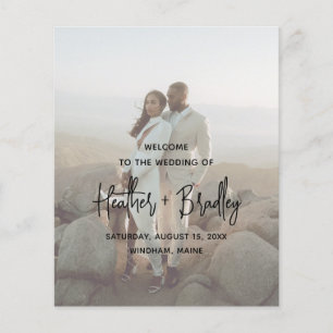 Heather Elegant Minimal Modern Wedding Program