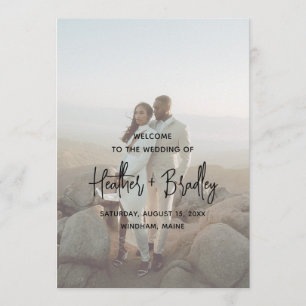 Heather Elegant Minimal Modern Wedding Programme