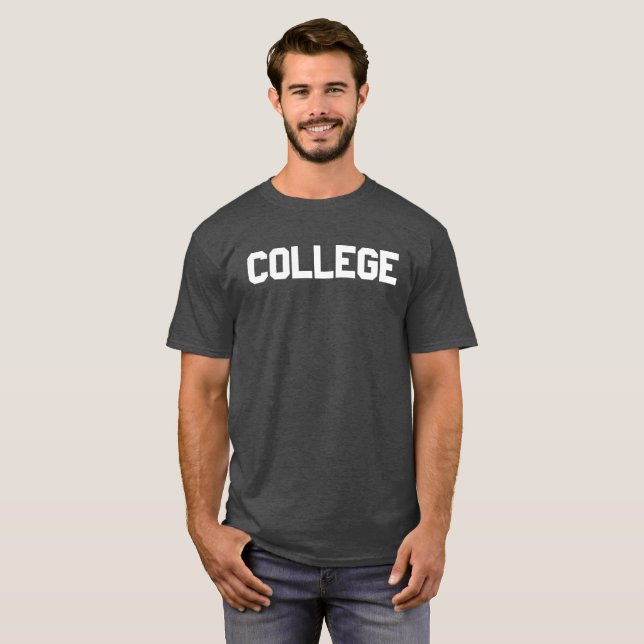 Heather Grey College T-Shirt (Front Full)