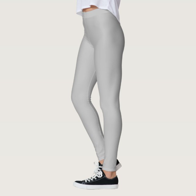Heather Grey Performance Leggings for Women (Left)