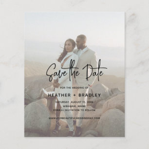 Heather Modern Budget Wedding Save the Date