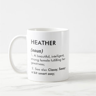 Heather name, Editable name, Custom name Coffee Mug