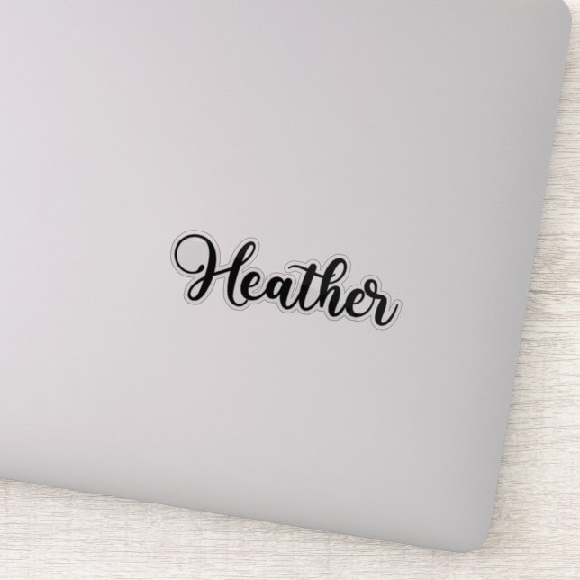 Heather Name - Handwritten Calligraphy (Detail)