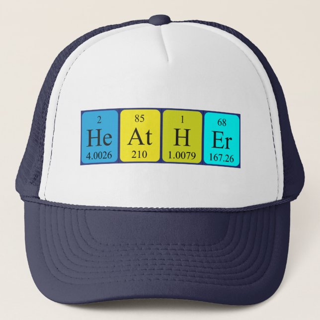 Heather periodic table name hat (Front)