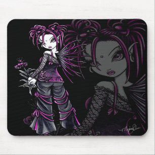 Heather Pink Flower Fairy Mousepad