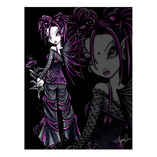 "Heather" Pink Valentine's Day Flower Fairy Postc Postcard