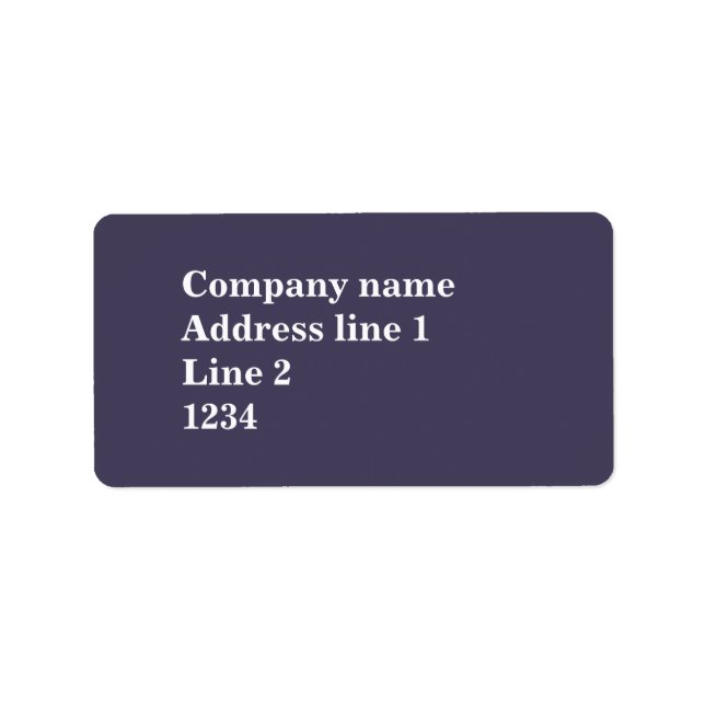 Heather purple label (Front)
