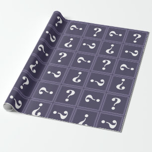 Heather purple mystery wrapping paper