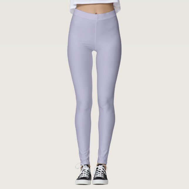 Heather Purple Solid Colour Leggings (Front)