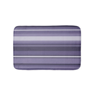 Heather purple stripes bath mat
