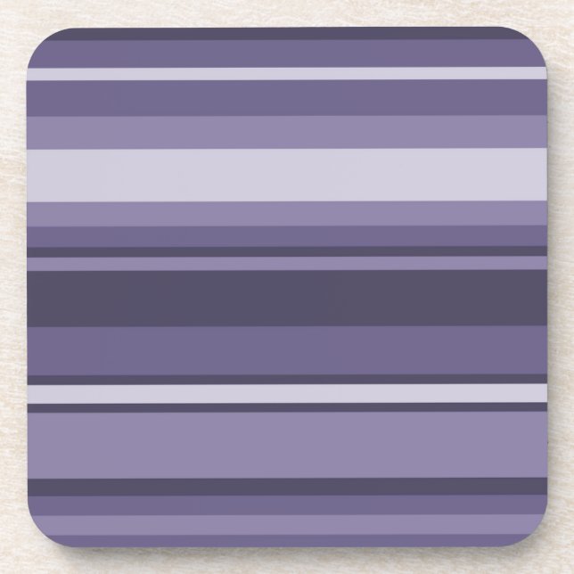 Heather purple stripes coaster (Front)
