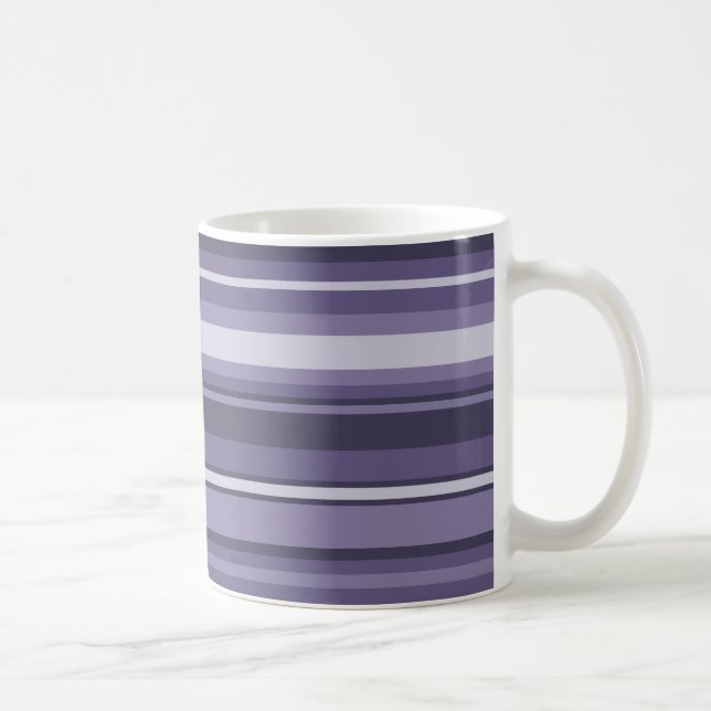 Heather purple stripes coffee mug (Right)