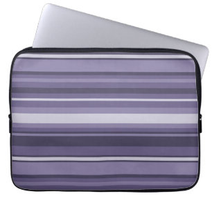 Heather purple stripes laptop sleeve