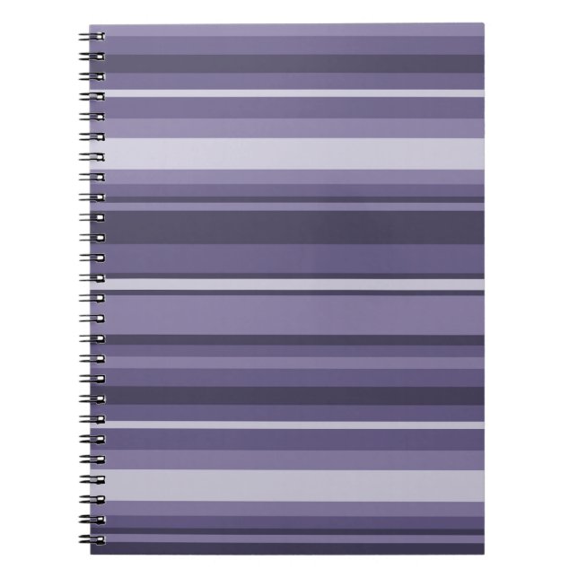 Heather purple stripes notebook (Front)