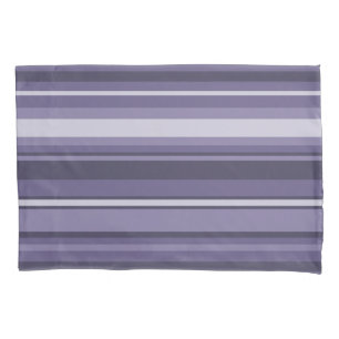 Heather purple stripes pillowcase