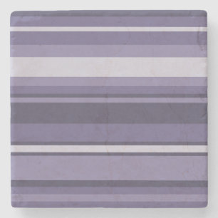 Heather purple stripes stone coaster