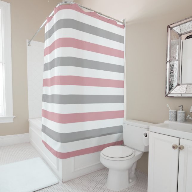 Heather & Rose Shower Curtain (In Situ)