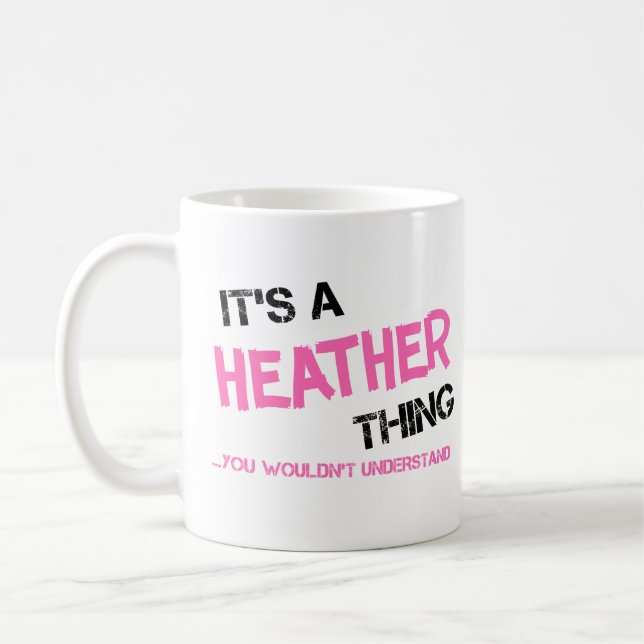 Heather thing you wouldn't understand T-Shirt Coffee Mug (Left)
