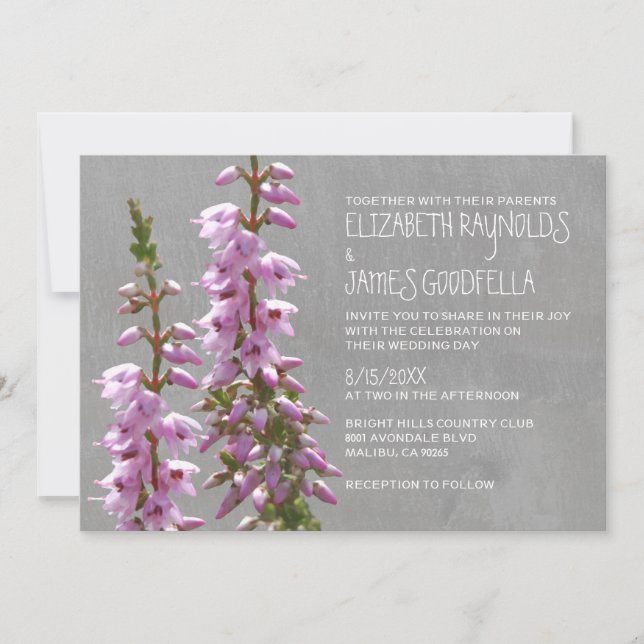 Heather Wedding Invitations (Front)