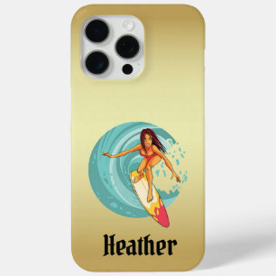 Heather's Surfer Girl Golden Phone Case