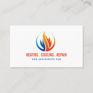 Heating & Air Conditioning, Cooling Business Card