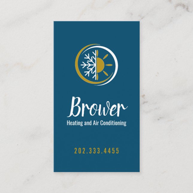 Heating & Air Conditioning, Cooling, Repair Business Card (Front)