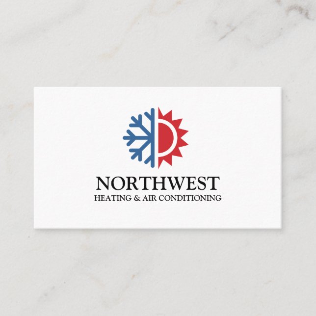 Heating and Air Conditioning Business Card (Front)
