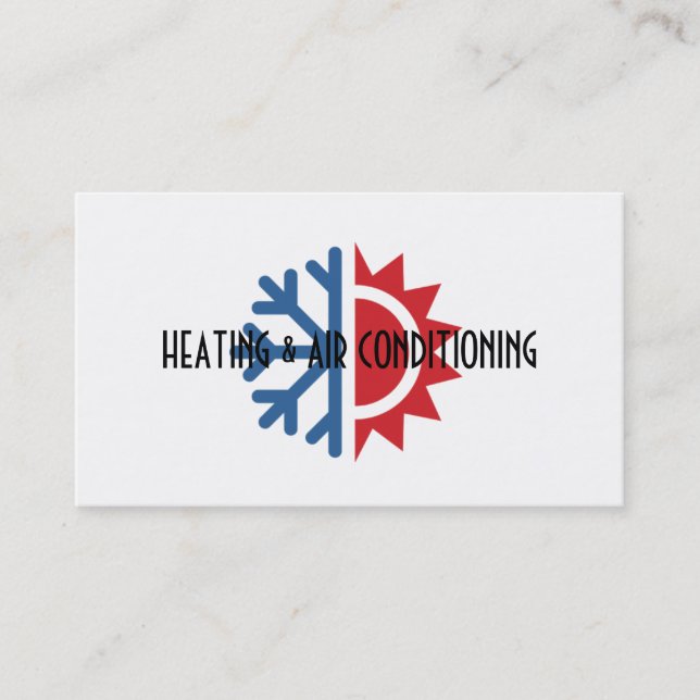 Heating and Air Conditioning Business Card (Front)