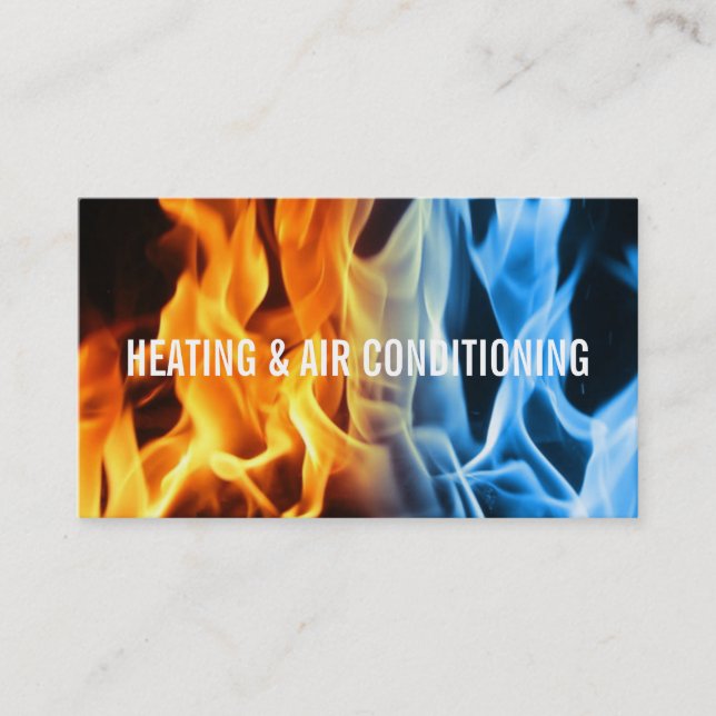 Heating and Air Conditioning Business Card (Front)