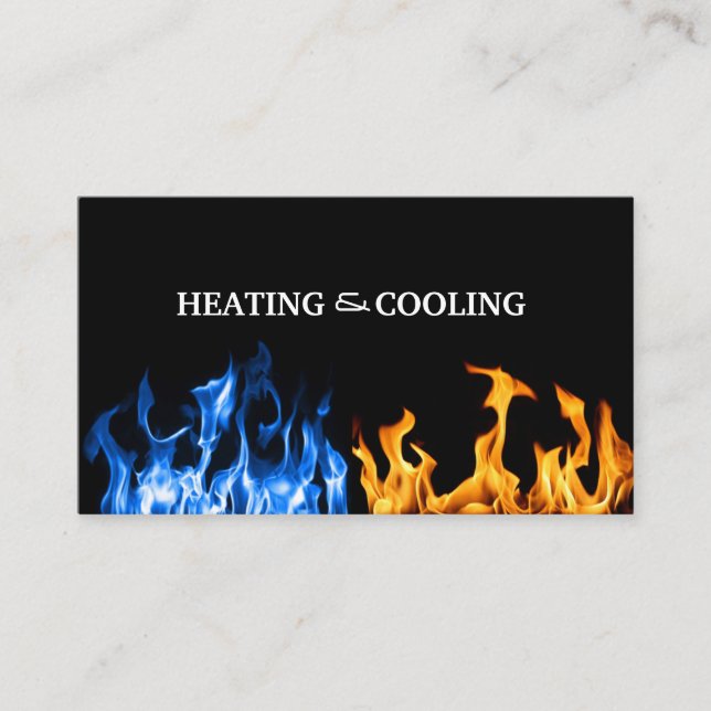 Heating and Air Conditioning Cooling Business Card (Front)