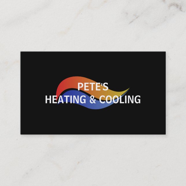 Heating and Air Conditioning Cooling Business Card (Front)