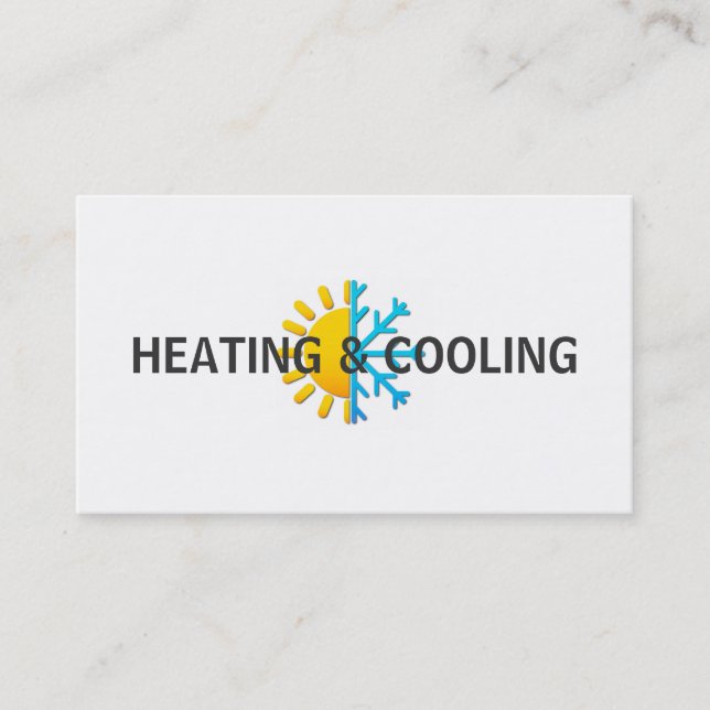 Heating and Air Conditioning Cooling Business Card (Front)