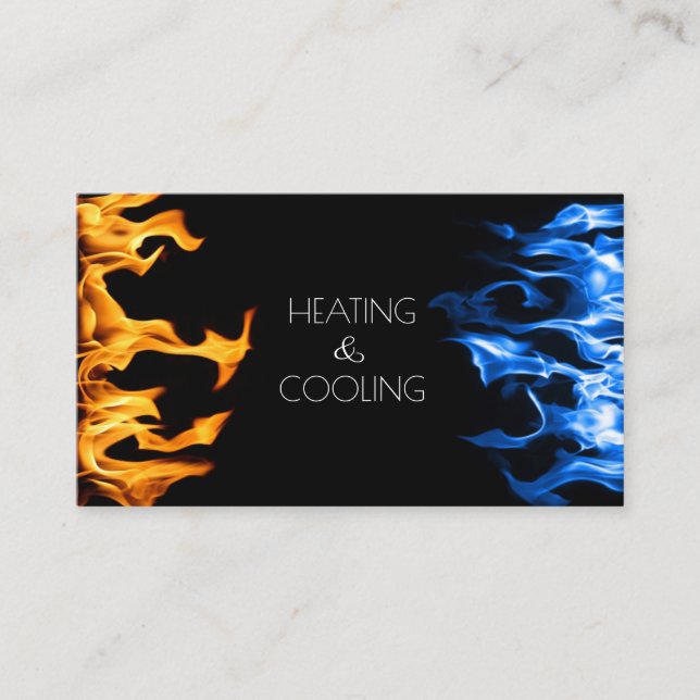 Heating and Air Conditioning Cooling Business Card (Front)