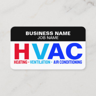 Heating and Air Conditioning Cooling HVAC Business Card