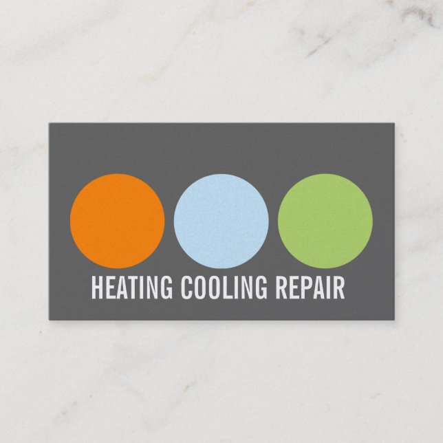Heating and Air Conditioning Repair Business Card (Front)