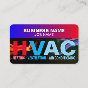Heating and Cooling AC Specialists HVAC Business Card