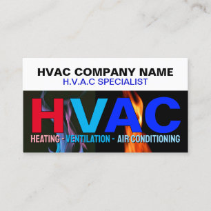 Heating and Cooling   AC & Ventilation, Pro HVAC Business Card